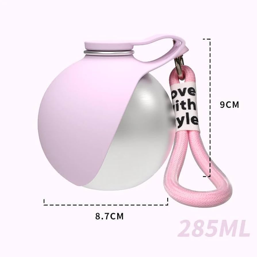 Dog Water Bottle with Removable Silicone Bowl
